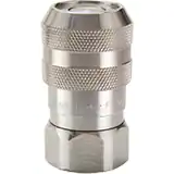 派克FS 系列快換陰接頭 - 使用化學(xué)兼容性強(qiáng)的316不銹鋼材料，無溢流型，承壓可達(dá)2000 psi