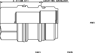口1到口2打開，口3堵塞 插孔堵頭（插裝閥堵頭）